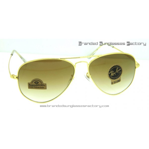 Fake Ray Ban Titanium Aviator RB8029 K 62MM Sunglasses Gold Frame